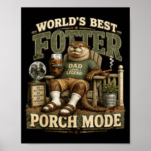Poster mondes père mode véranda drôle de blague de papa d