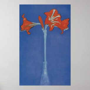 Poster Mondrian Amaryllis dans un flash