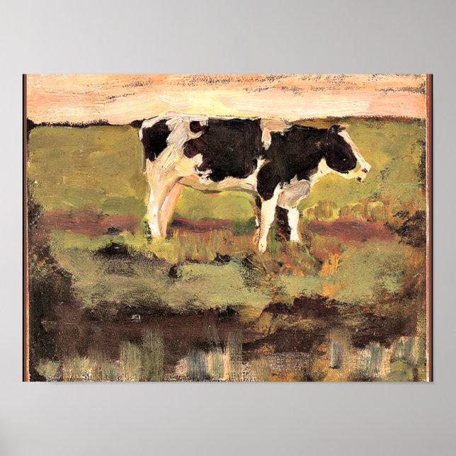 Poster Mondrian - Black and White Heifer, 1904, (Devant)