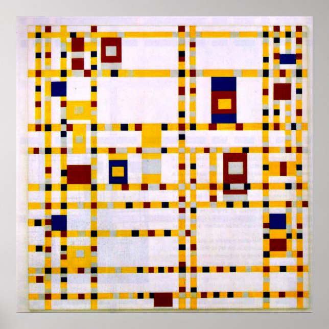 Poster Mondrian - Broadway Boogie Woogie (Devant)