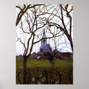 Poster Mondrian - Église du village