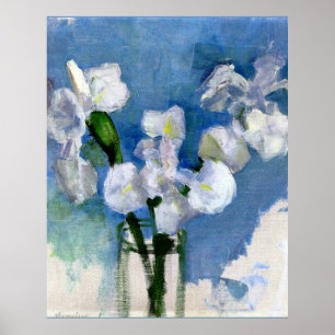 Poster Mondrian - Irises blanches