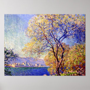 Poster Monet - Antibes Vue depuis les jardins de Salis,