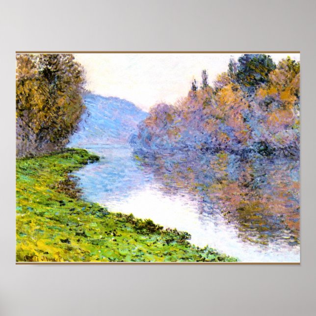 Poster Monet - Banques de la Seine à Jenfosse (Devant)