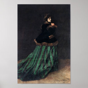 Poster Monet Camille en robe verte