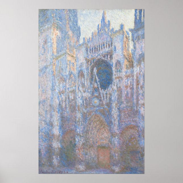 Poster Monet - Cathédrale de Rouen Le Portail Matin Fog (Devant)