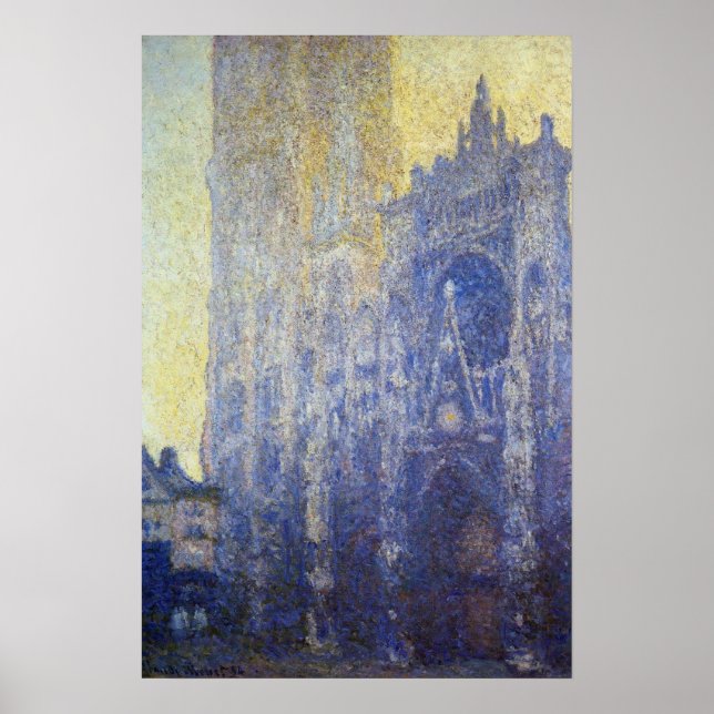 Poster Monet - Cathédrale de Rouen L'Effet Portail Matin (Devant)