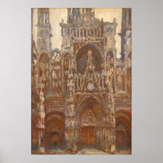 Poster Monet, Cathédrale de Rouen, Portail Ouest