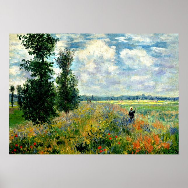 Poster Monet - Champ de pavot, Argenteuil (Devant)