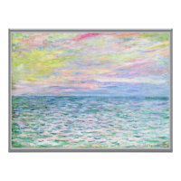 Monet - Coucher de soleil à Pourville, art