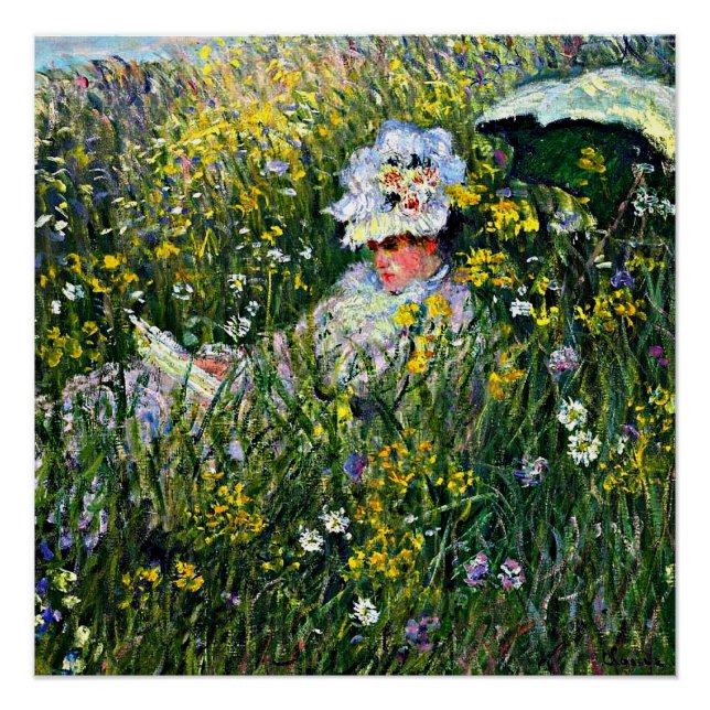 Poster Monet - Dans le pré (Devant)
