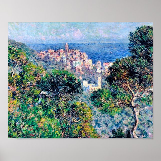 Poster Monet des gens impressionnistes Vue de Bordighera  (Devant)
