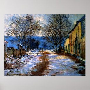 Poster Monet - Effet de la neige à Limetz