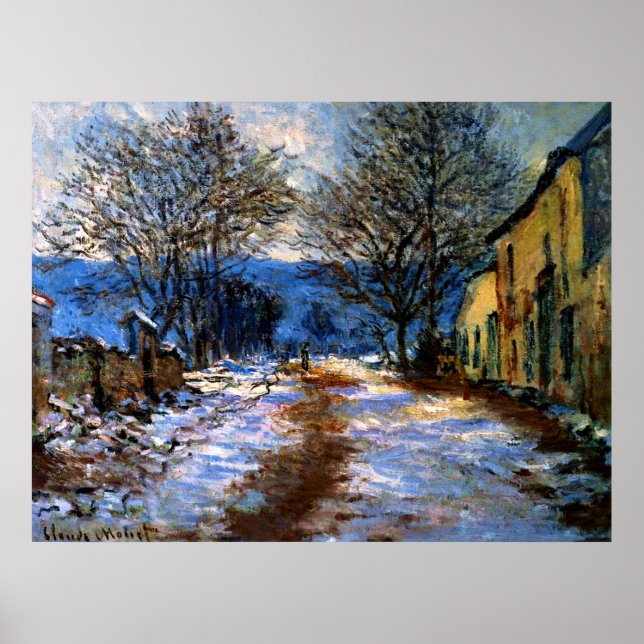 Poster Monet - Effet de la neige à Limetz (Devant)