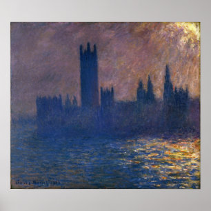 Poster Monet - Effet Solaire Des Chambres Du Parlement