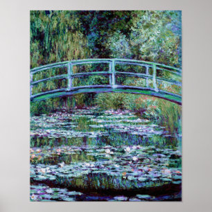 Poster Monet - étang de nénuphar et pont japonais