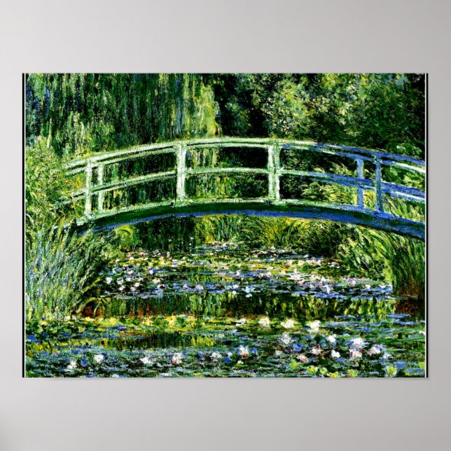 Poster Monet - Etang Lily Eau, vert (Devant)