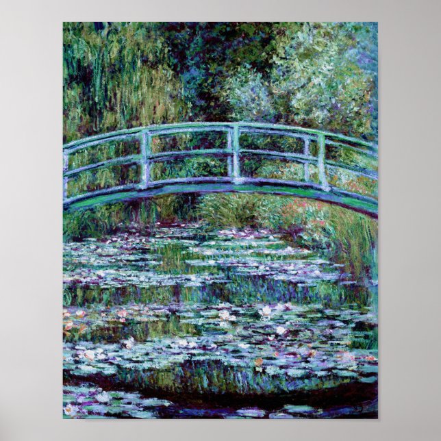 Poster Monet - Etang Lily et pont japonais (Devant)