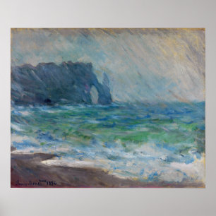 Poster Monet - Etretat des pluies