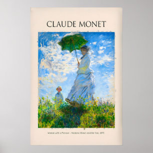 Poster Monet Femme au Parasol Madame Monet Fils