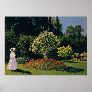 Poster Monet - Femme dans le jardin