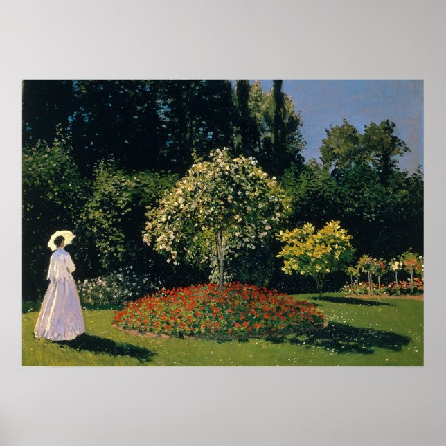 Poster Monet - Femme dans le jardin (Devant)
