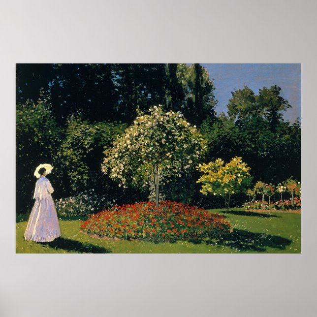 Poster Monet - Femme dans le jardin (Devant)