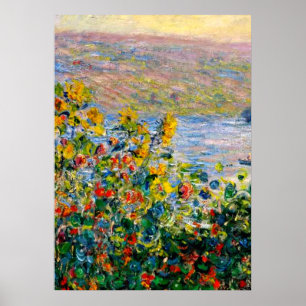 Poster Monet - Flowerbeds at Vetheuil