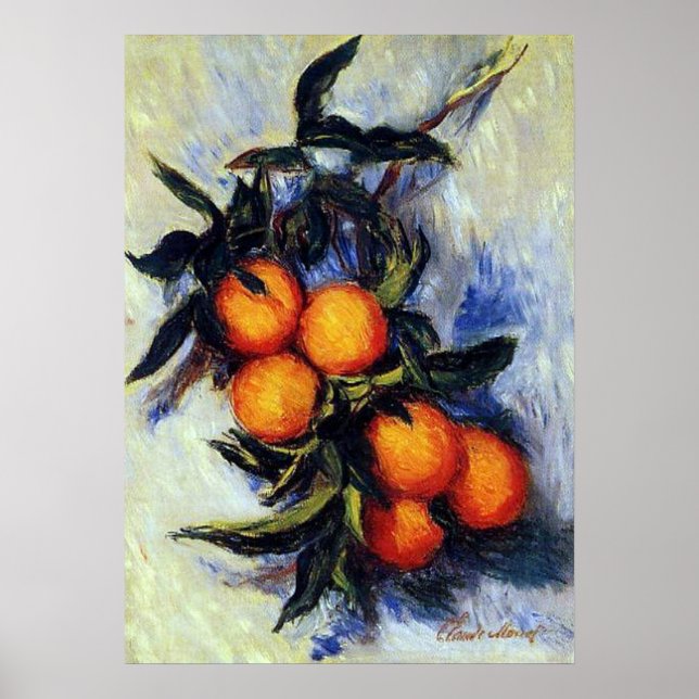 Poster Monet France Branche d'Orange Portant Fruit Célèbr (Devant)