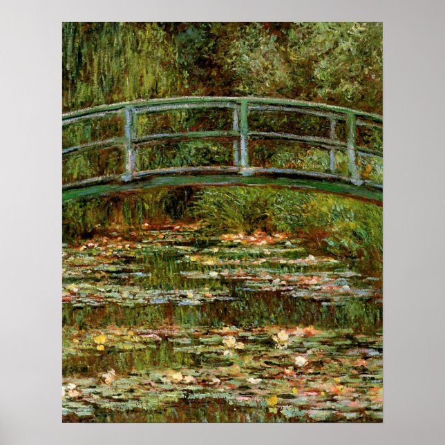 Poster Monet French Japanese Bridge Art (Devant)