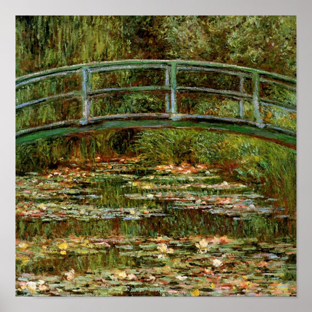Poster Monet French Japanese Bridge Art (Devant)