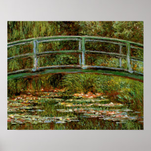 Poster Monet French Japanese Bridge Art