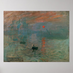 Poster Monet - Impression, lever du soleil 1872