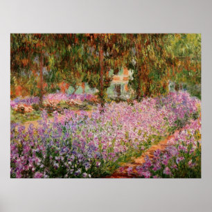 Poster Monet - Irises dans le jardin de Monet