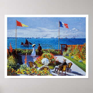 Poster Monet : Jardin à Sainte-Adresse