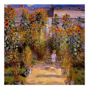 Poster Monet - Jardin de Monet à Vetheuil