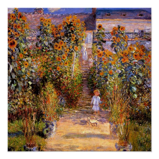 Poster Monet - Jardin de Monet à Vetheuil (Devant)
