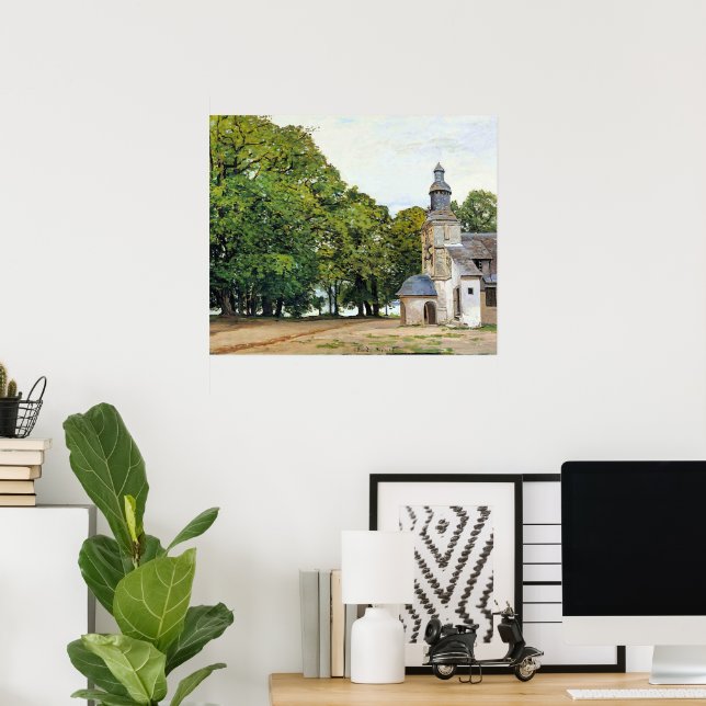 Poster Monet - La Chapelle Notre-Dame oeuvre d'art, (Bureau à domicile)
