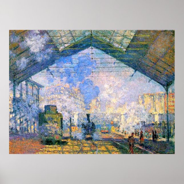 Poster Monet - La gare Saint-Lazare (Devant)