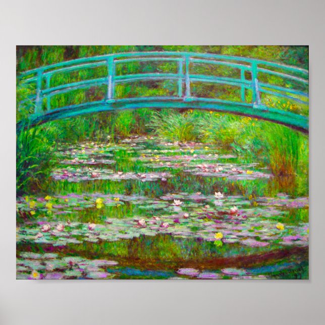 Poster Monet La passerelle japonaise et les nénuphars (Devant)