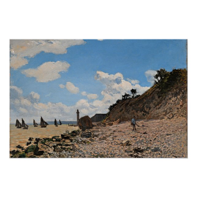 Poster Monet - La plage de Honfleur (Devant)