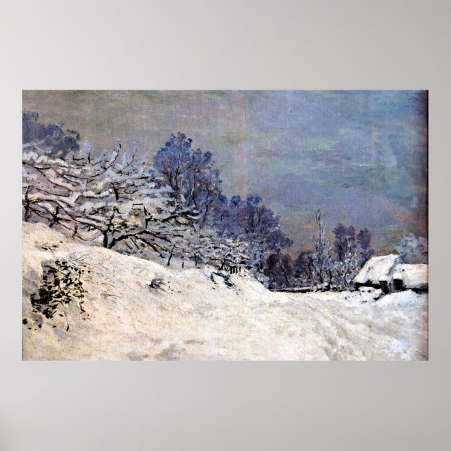 Poster Monet - La route devant la ferme Saint Simeon (Devant)