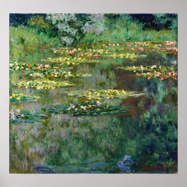 Poster Monet - Le bassin des Nymphéas (Devant)
