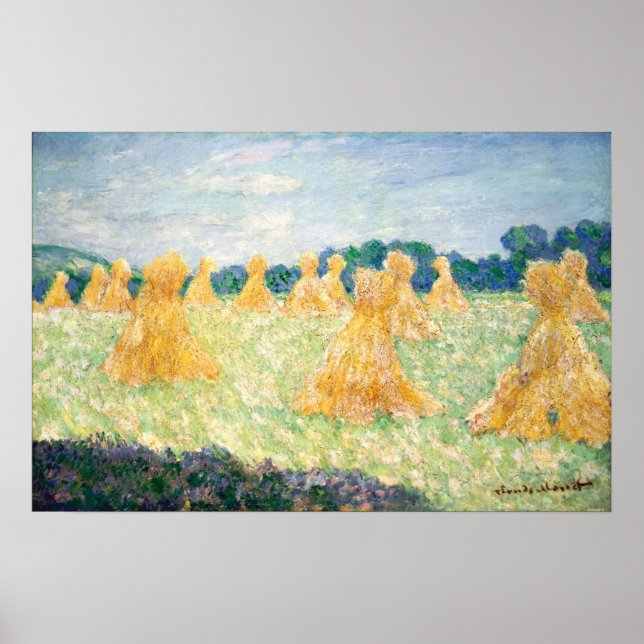 Poster Monet - Les Jeunes Dames De Giverny Effet Soleil (Devant)