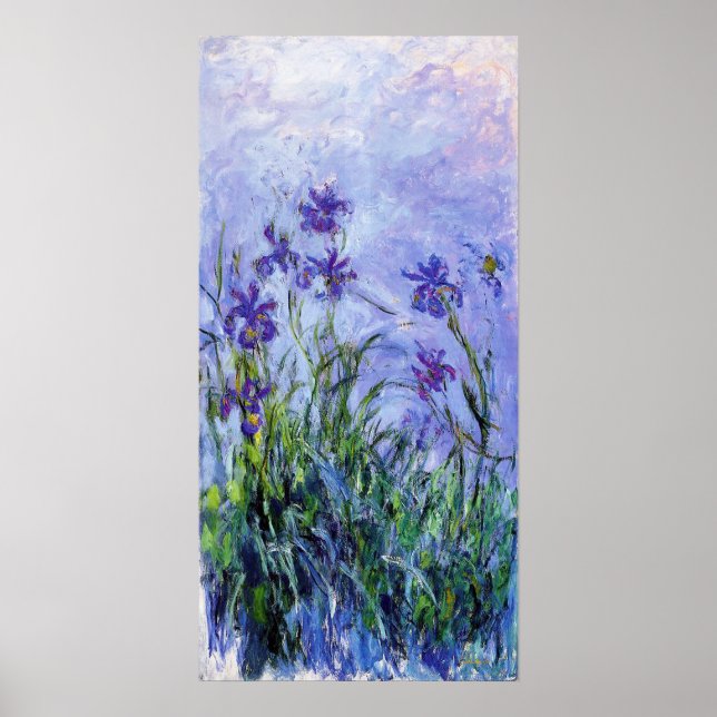 Poster Monet Lilac Irises (Devant)
