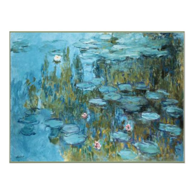Poster Monet - Lys d'eau (turquoise) (Devant)