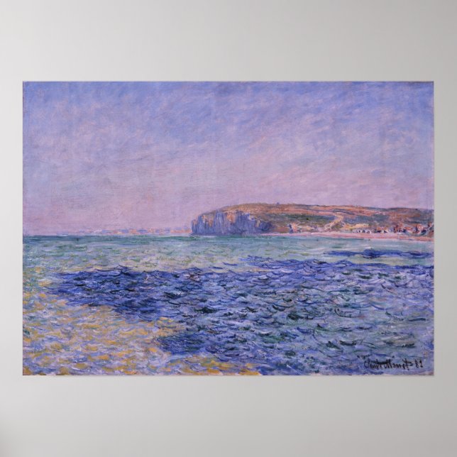 Poster Monet - Ombres Sur La Mer Les Falaises De Pourvill (Devant)