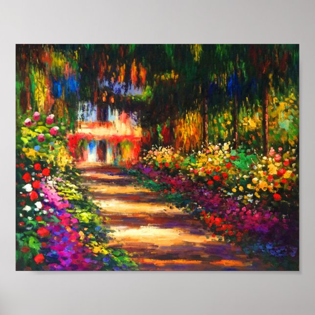 Poster Monet Pathway dans le jardin de Monet à Giverny (Devant)
