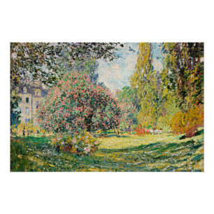 Poster Monet - Paysage, Le Parc Monceau,