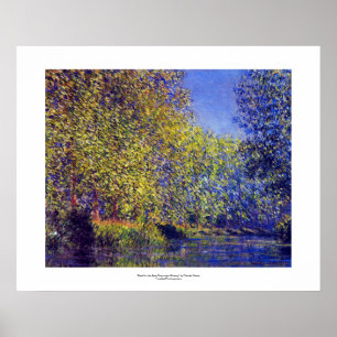 Poster Monet peinture plier dans la rivière Epte près de 